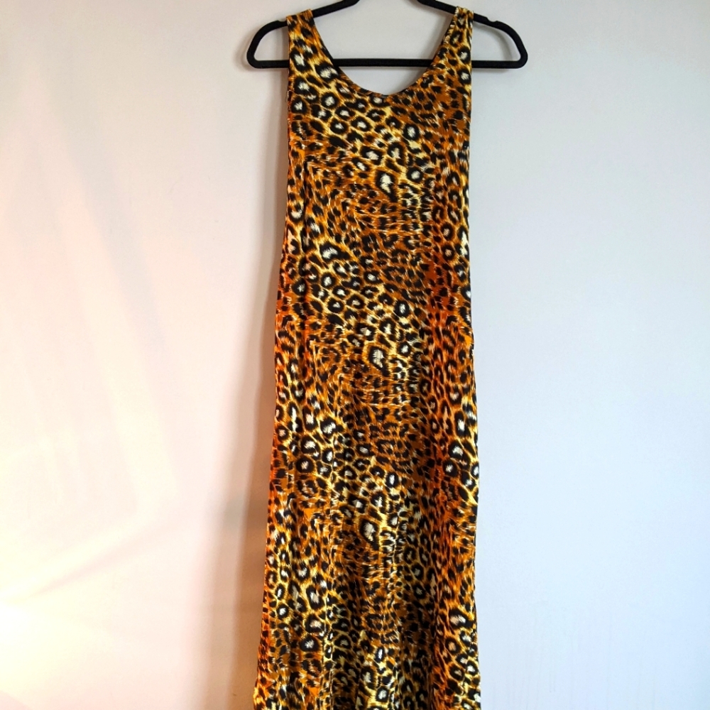 Animal Print Vintage Midi Summer Dress